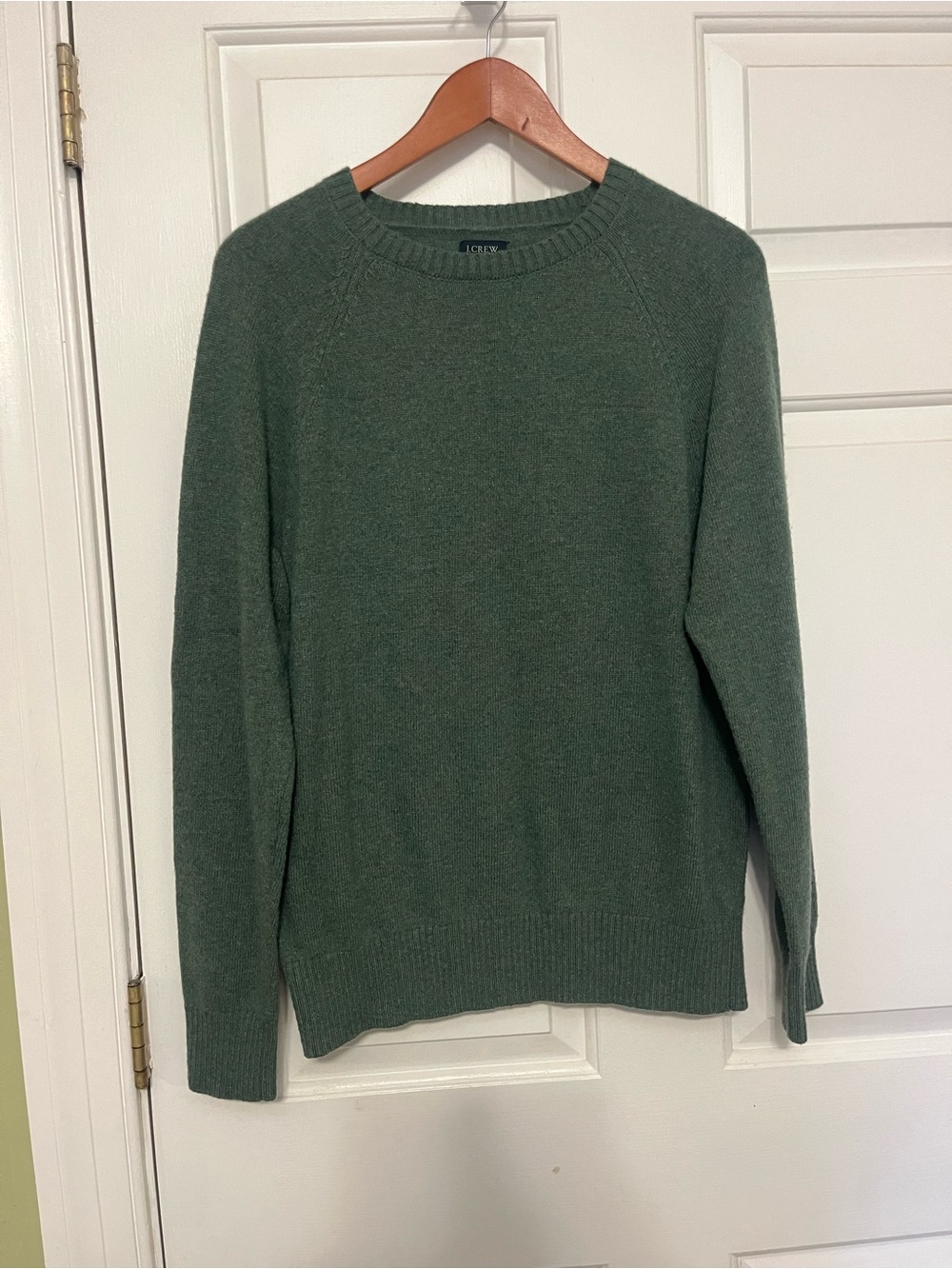 J. Crew Men's Crewneck Sweater in Olive Green